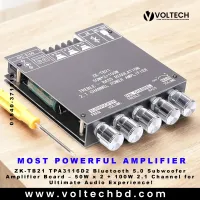 ZK-TB21 TPA3116D2 Bluetooth 5.0 Subwoofer Amplifier Board 50W x 2 + 100W 2.1 Channel | Voltech Electronics